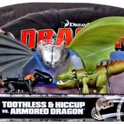 Coupon 😍 How to Train Your Dragon Dragons Toothless & Hiccup vs. Armored Dragon Action Figure 3-Pack 😉